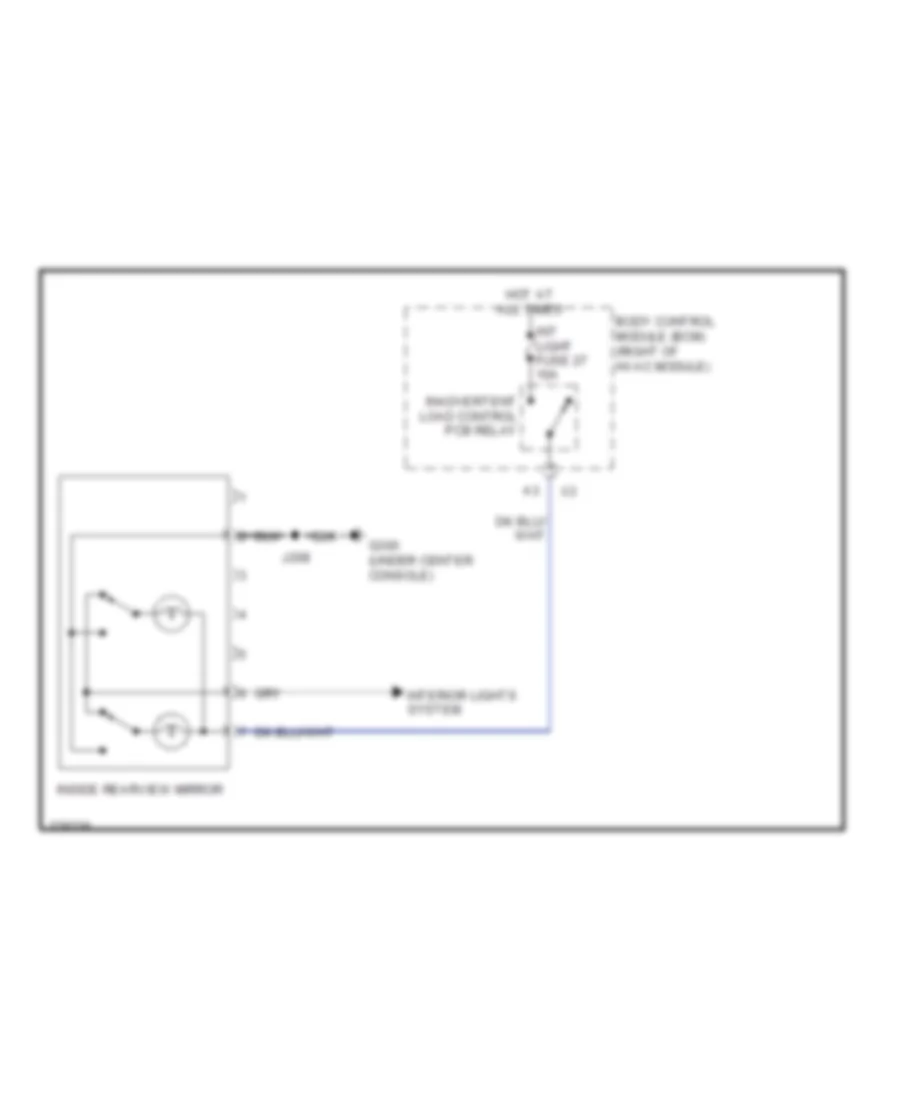 Electrochromic Mirror Wiring Diagram, without OnStar for Pontiac Solstice 2008