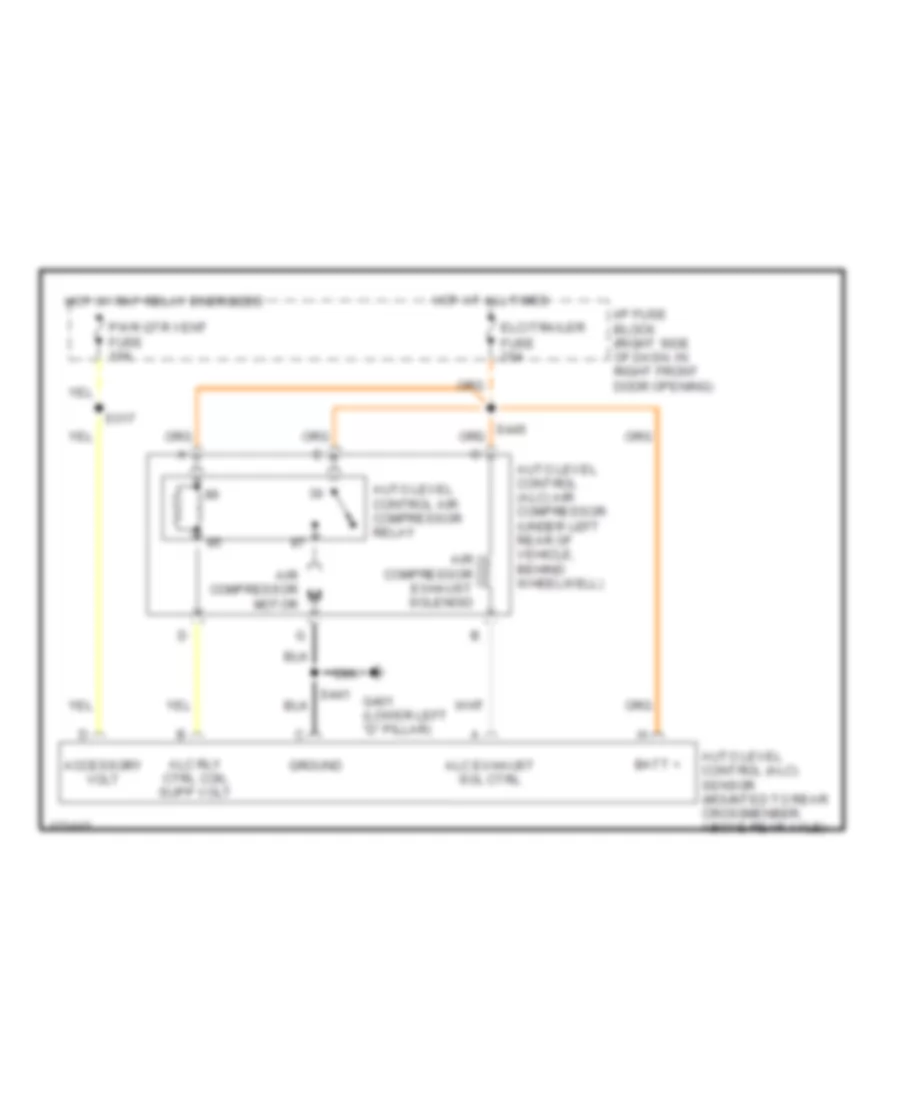 Electronic Suspension Wiring Diagram, without Inflator for Pontiac Montana 2003