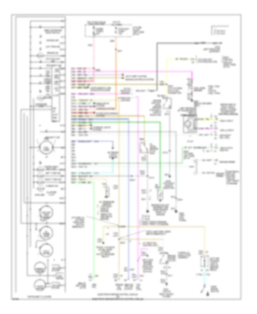 Instrument Cluster Wiring Diagram for Pontiac Firebird 1997