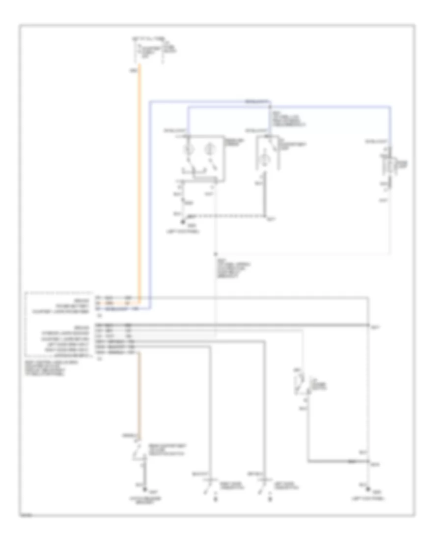 Courtesy Lamps Wiring Diagram, Coupe for Pontiac Firebird 1997