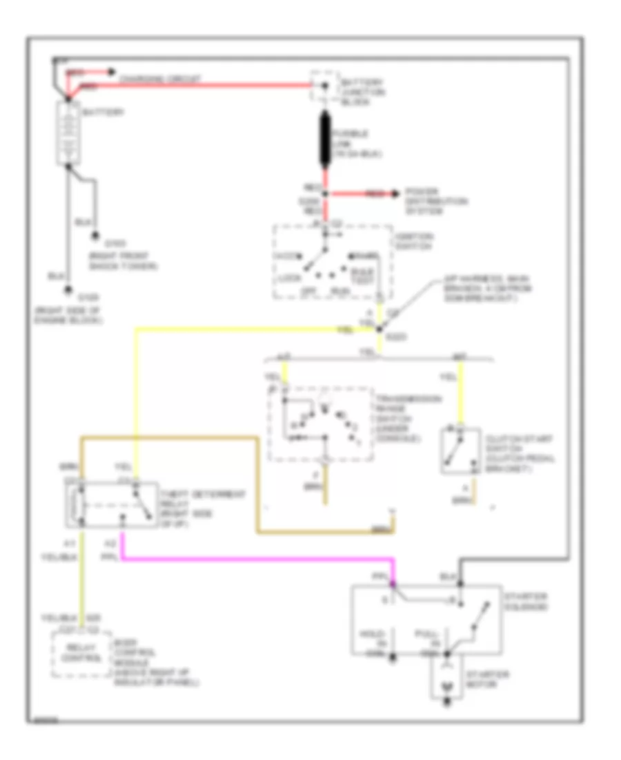 Starting Wiring Diagram for Pontiac Firebird 1997