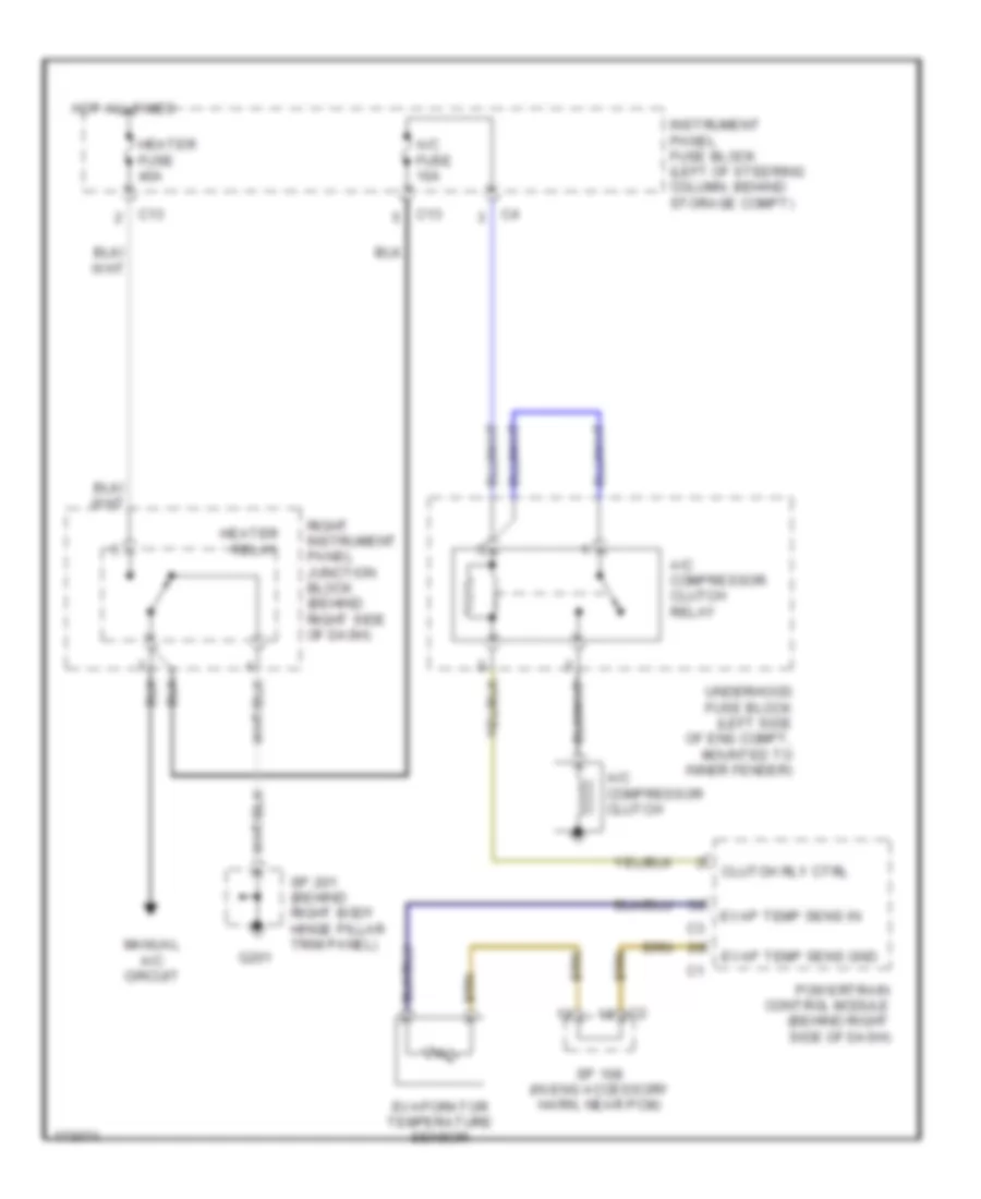 Compressor Wiring Diagram for Pontiac Vibe GT 2003