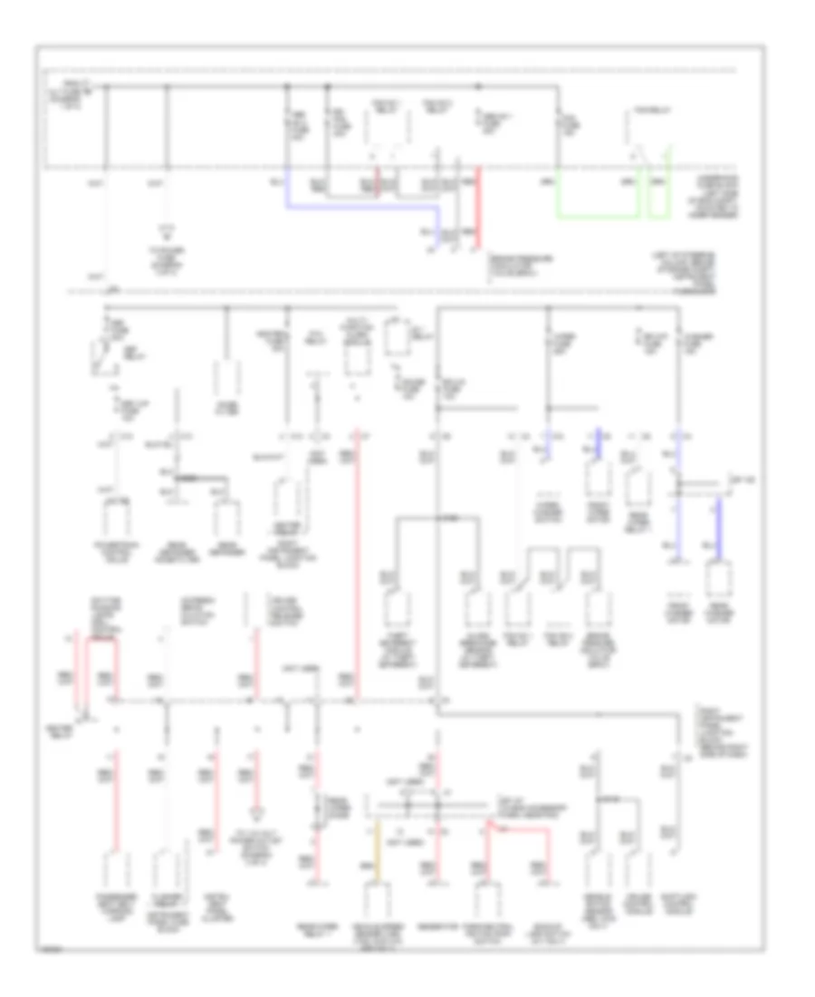 Power Distribution Wiring Diagram 2 of 4 for Pontiac Vibe GT 2003