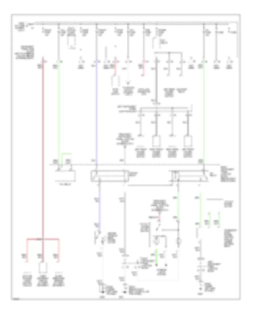 Power Distribution Wiring Diagram (3 of 4) for Pontiac Vibe GT 2003