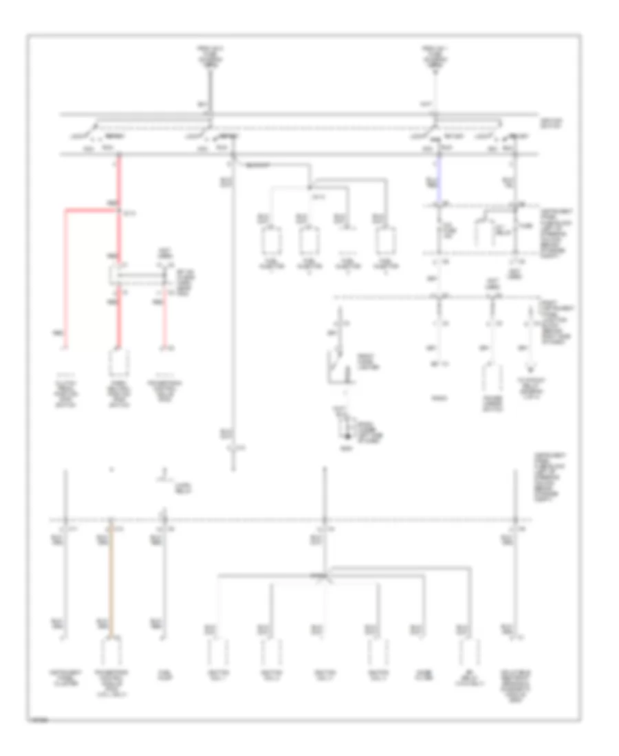 Power Distribution Wiring Diagram (4 of 4) for Pontiac Vibe GT 2003