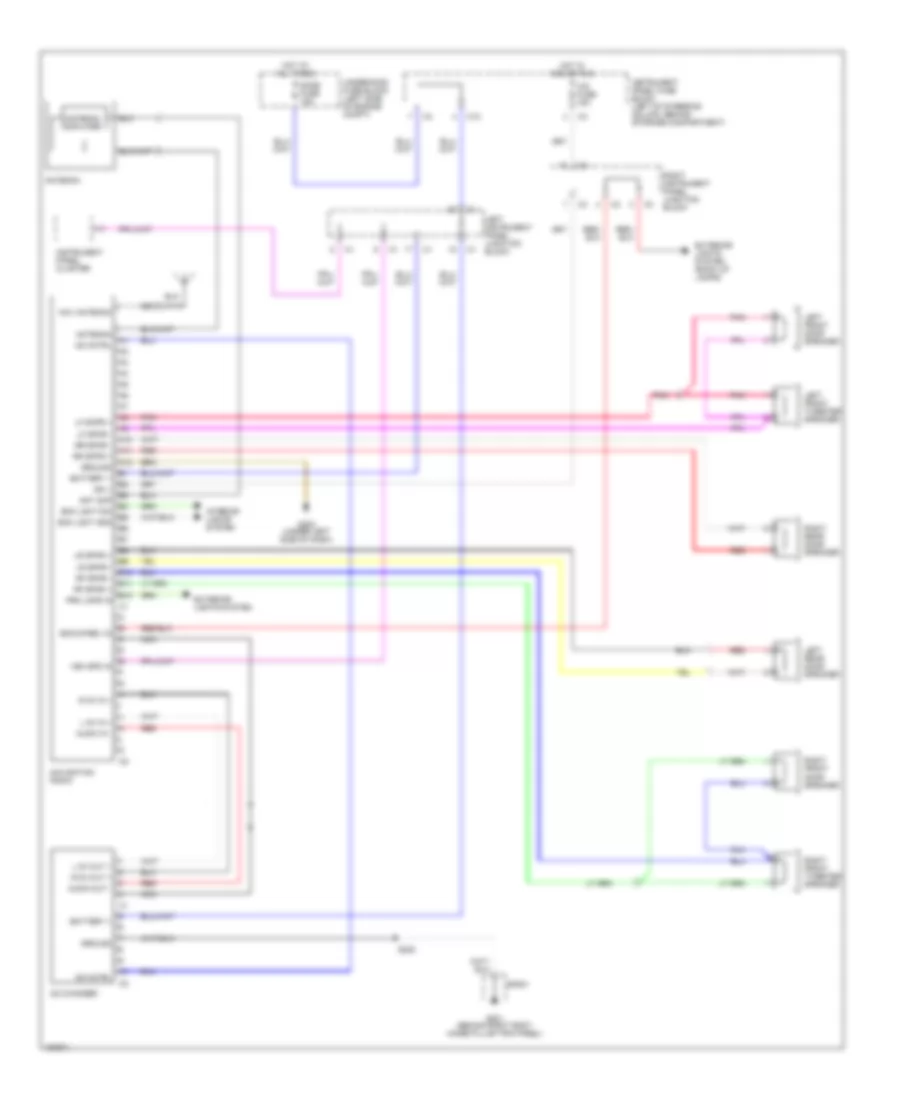 Radio Wiring Diagram, with Navigation for Pontiac Vibe GT 2003