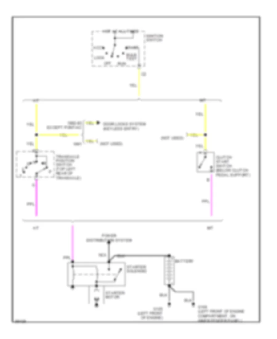 Starting Wiring Diagram for Pontiac Grand Am LE 1991