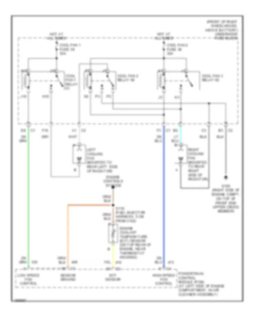 Cooling Fan Wiring Diagram for Pontiac Aztek Rally 2004