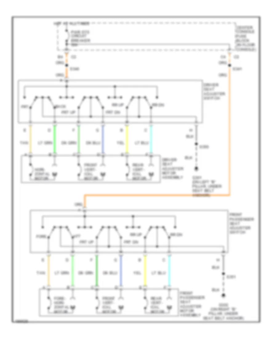 6 Way Power Seat Wiring Diagram for Pontiac Aztek Rally 2004