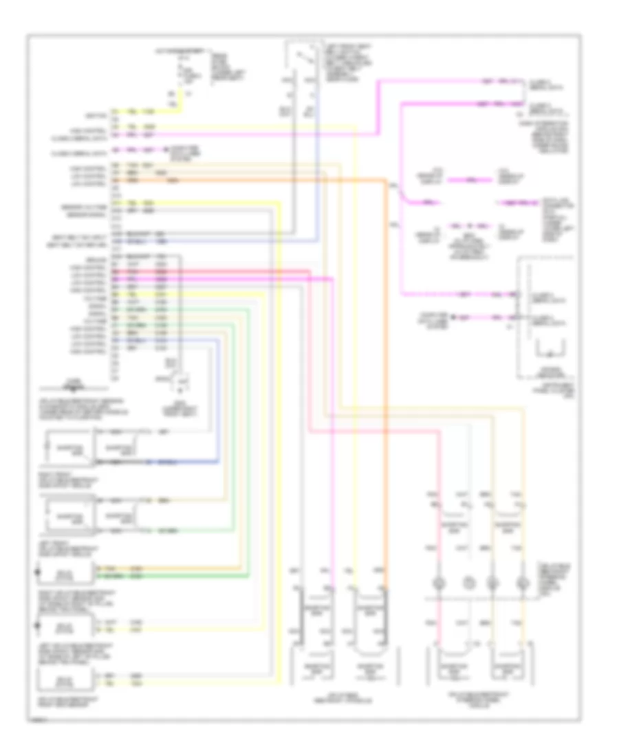 Supplemental Restraints Wiring Diagram for Pontiac Bonneville SLE 2004
