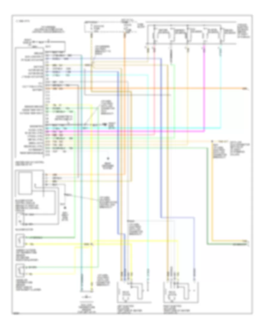 Электросхема кондиционера, Авто A/C (1 из 2) для Pontiac Grand Prix GTP 1997