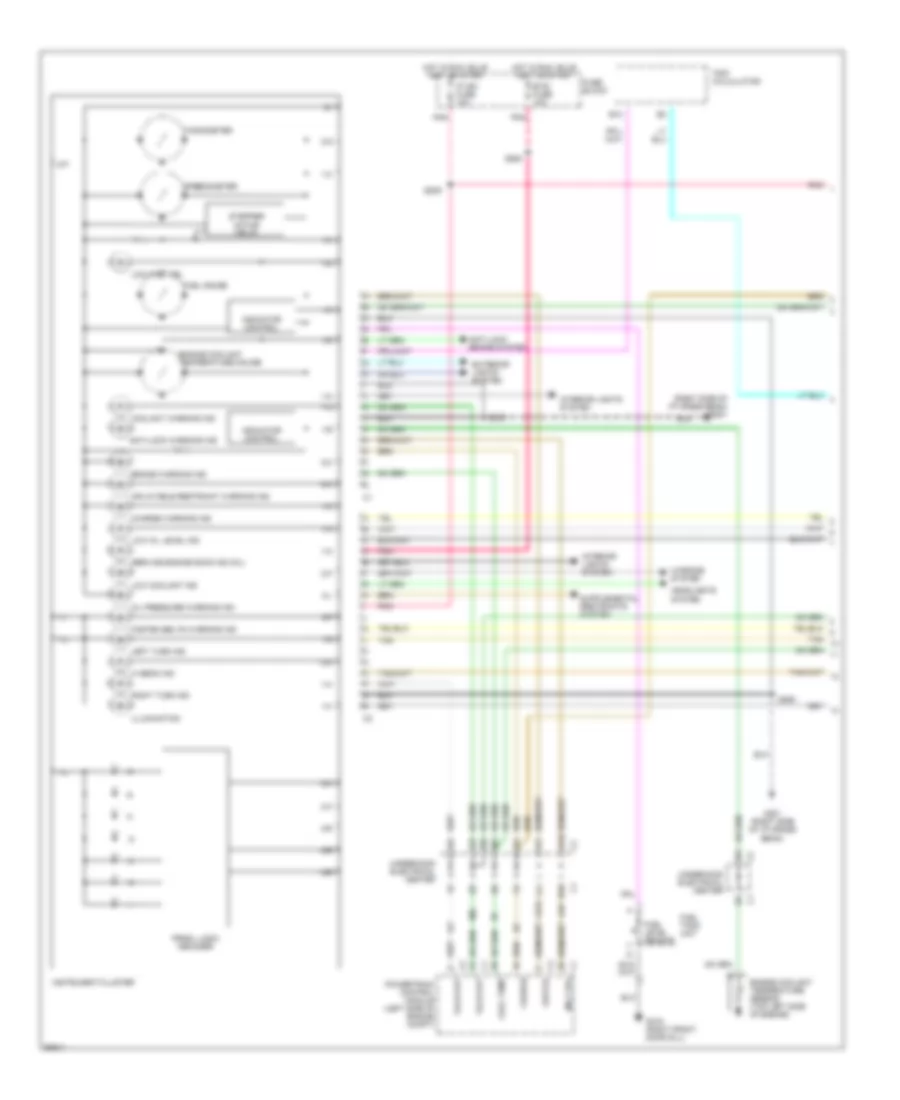 Instrument Cluster Wiring Diagram (1 of 2) for Pontiac Grand Prix GTP 1997
