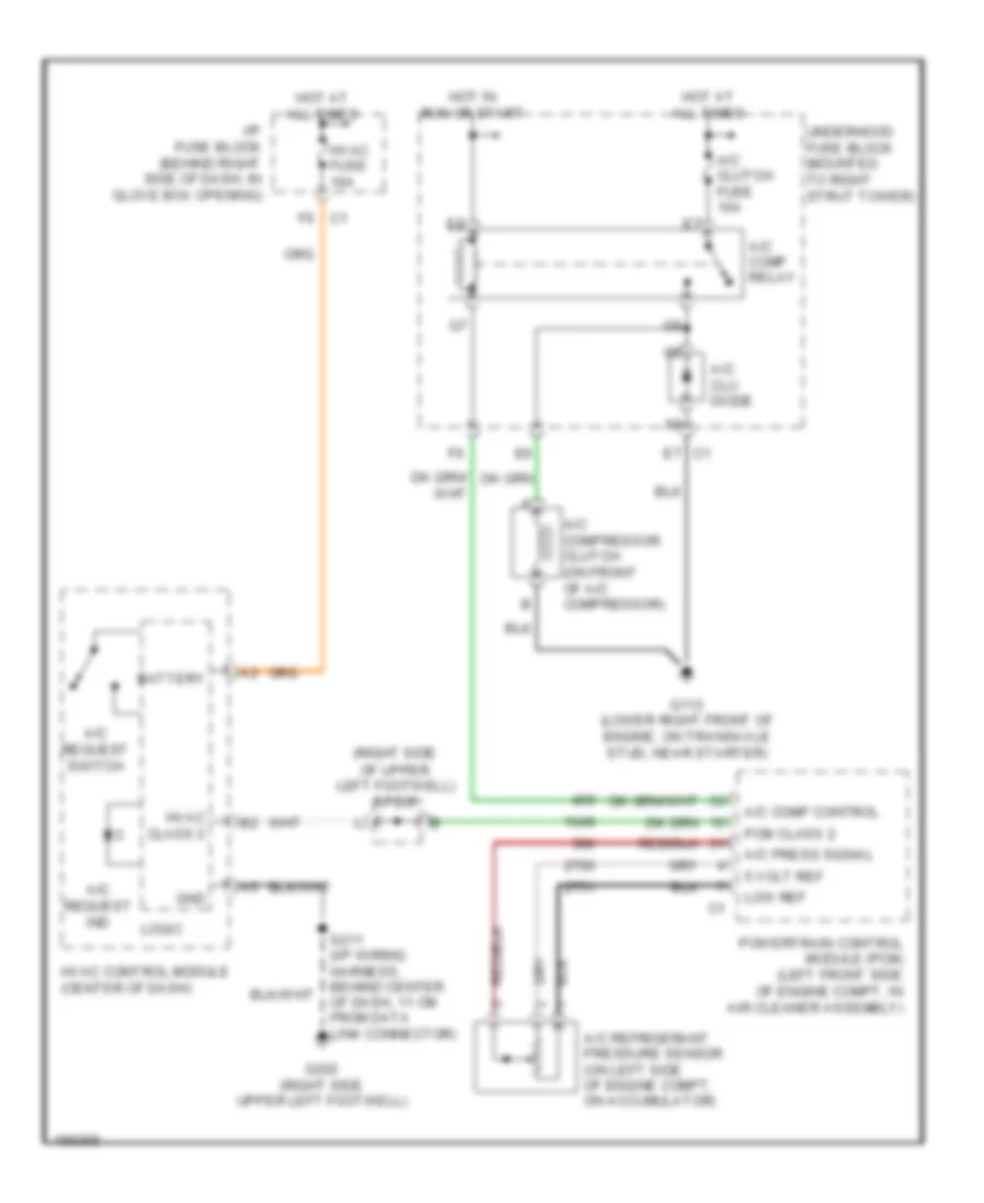Compressor Wiring Diagram for Pontiac Grand Prix GTP 2004