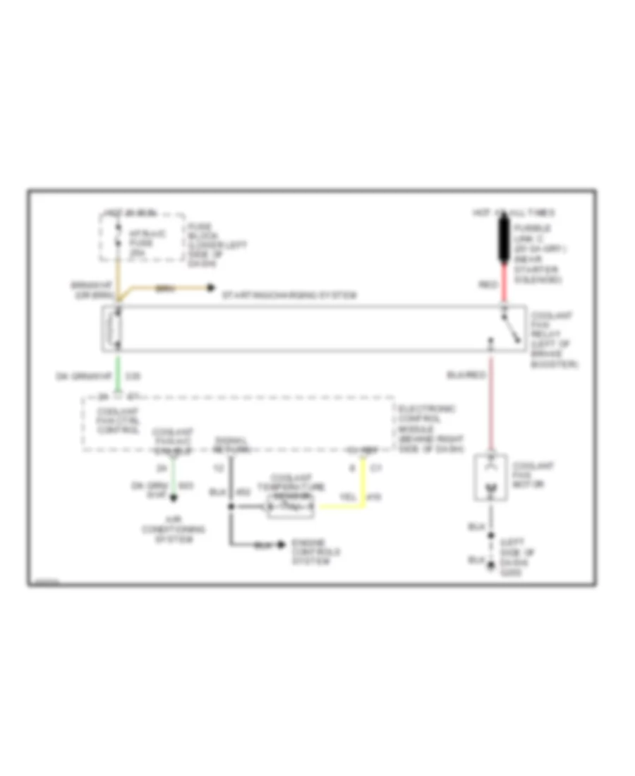 2 0L VIN K Cooling Fan Wiring Diagram for Pontiac Sunbird GT 1991