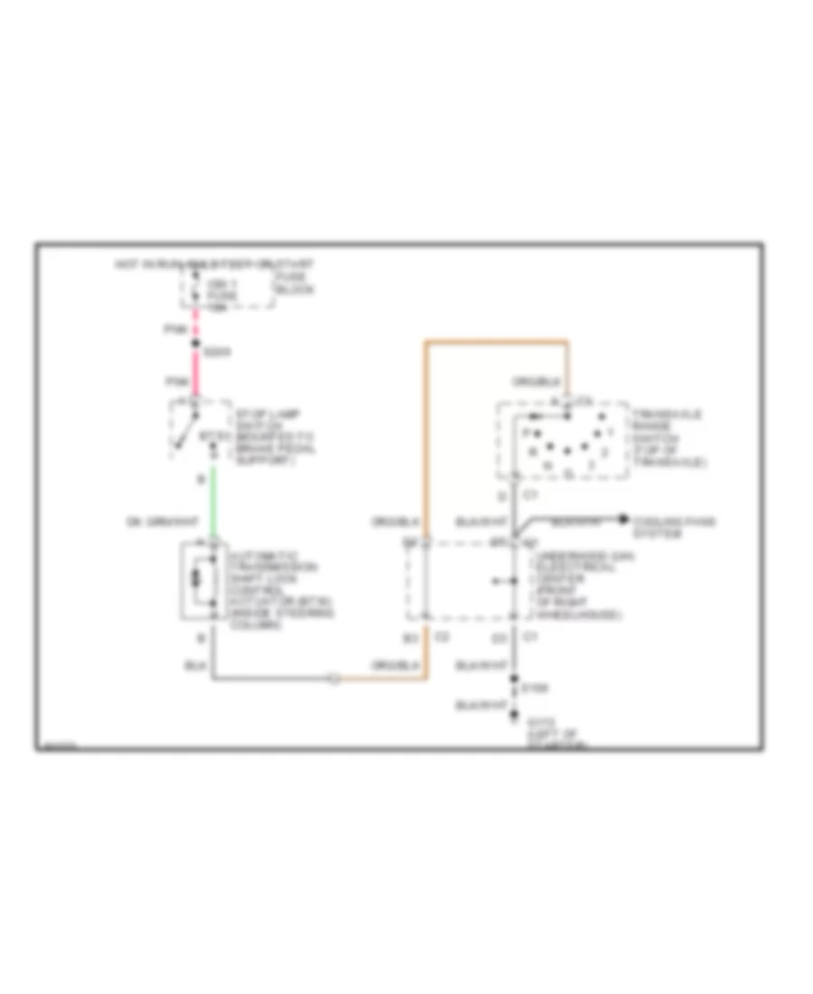 Shift Interlock Wiring Diagram for Pontiac Trans Sport Montana 1997