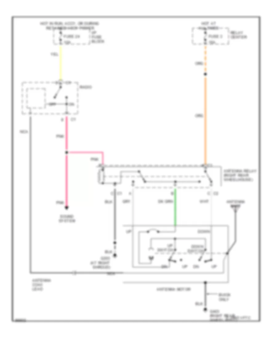 Power Antenna Wiring Diagram for Pontiac Bonneville SE 1992