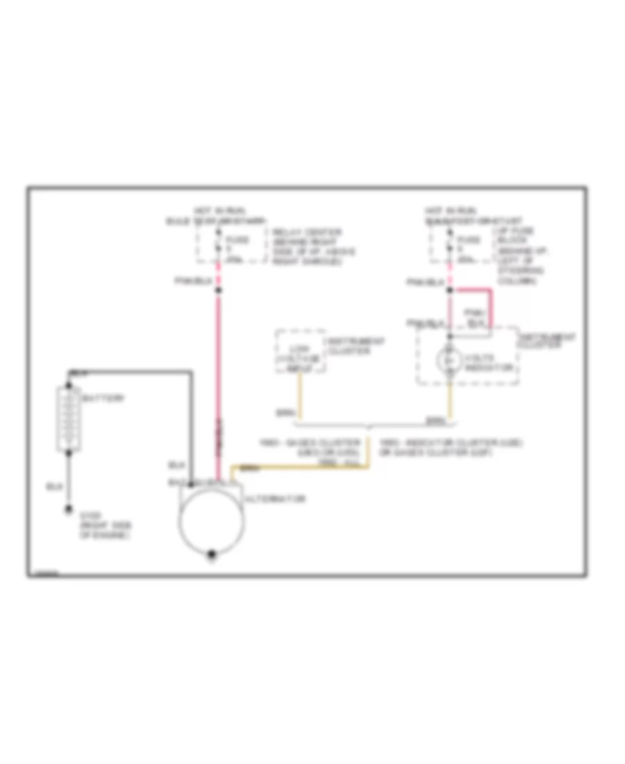 Charging Wiring Diagram for Pontiac Bonneville SE 1992