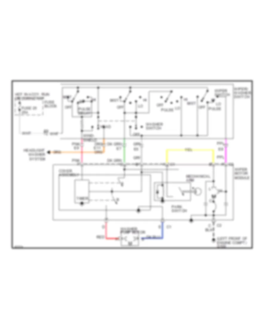 Interval WiperWasher Wiring Diagram for Pontiac Bonneville SE 1992