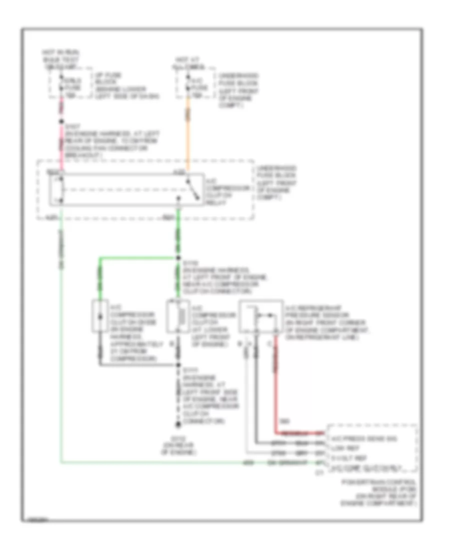 Compressor Wiring Diagram for Pontiac Sunfire 2004