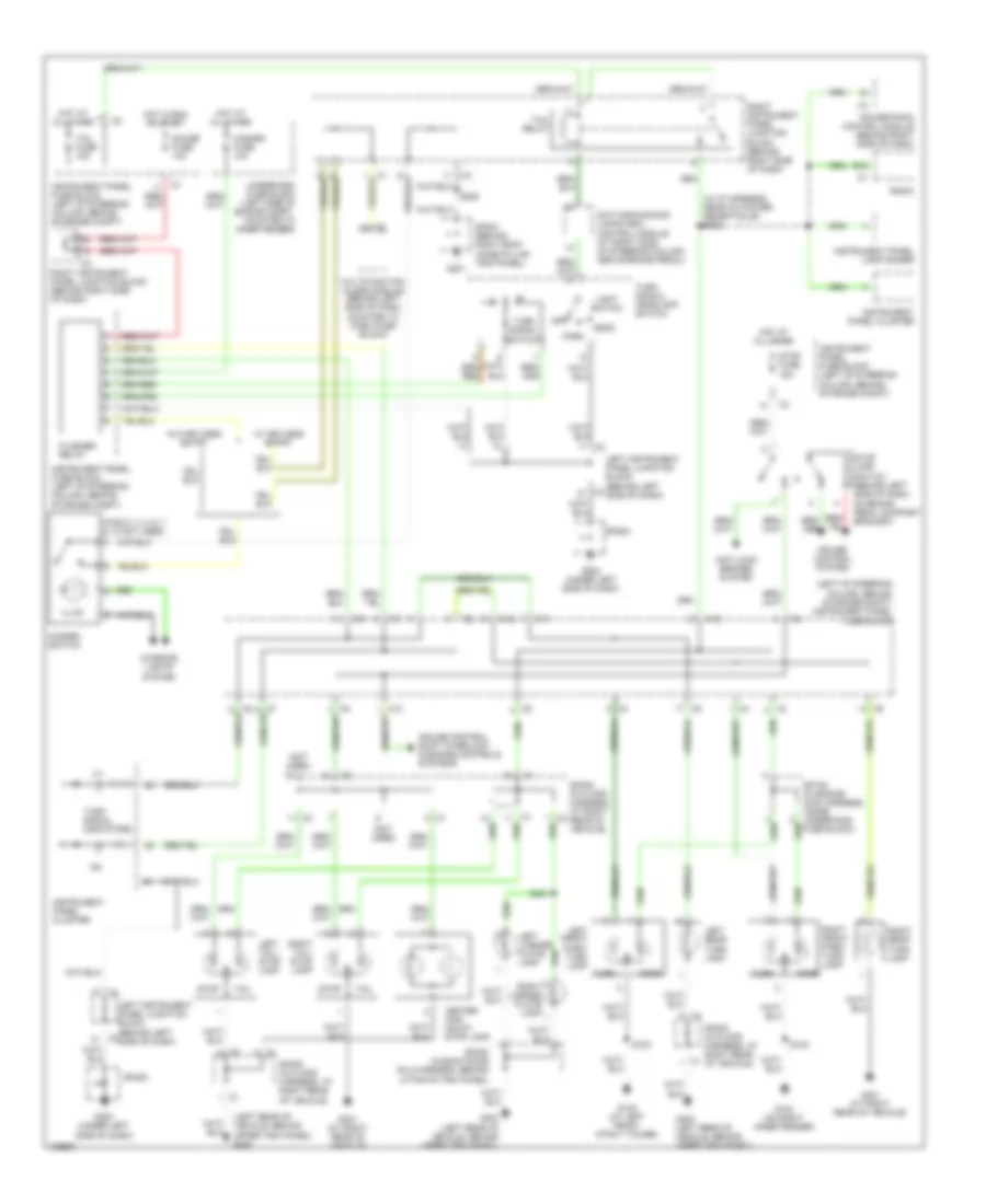 Exterior Lamps Wiring Diagram for Pontiac Vibe 2004