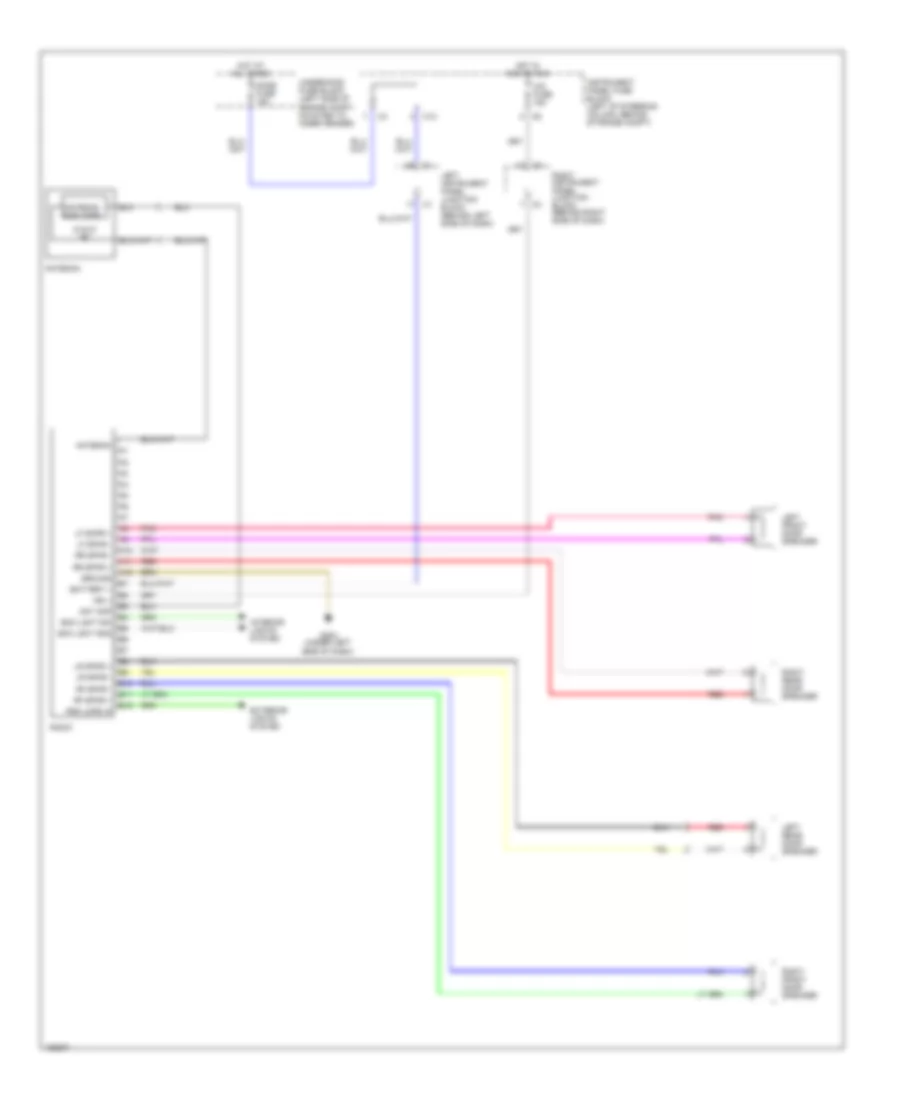 Radio Wiring Diagram, without Amplifier for Pontiac Vibe 2004