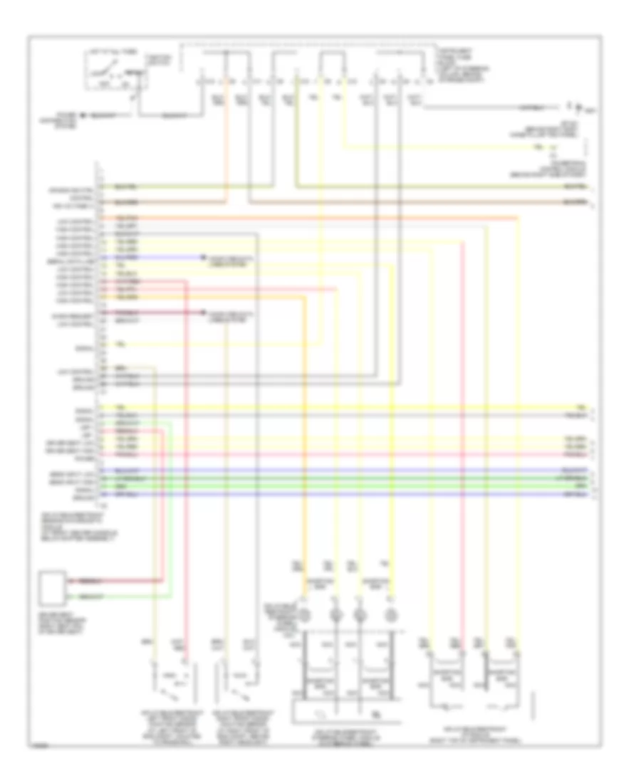 Supplemental Restraints Wiring Diagram 1 of 2 for Pontiac Vibe 2004