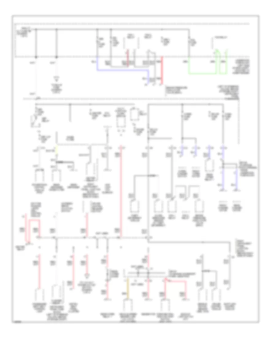 Power Distribution Wiring Diagram 2 of 4 for Pontiac Vibe GT 2004