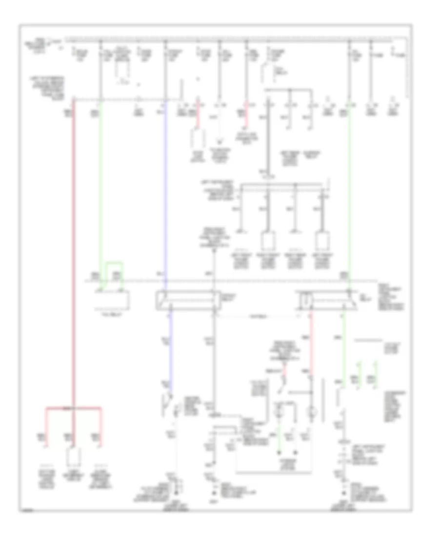 Power Distribution Wiring Diagram 3 of 4 for Pontiac Vibe GT 2004
