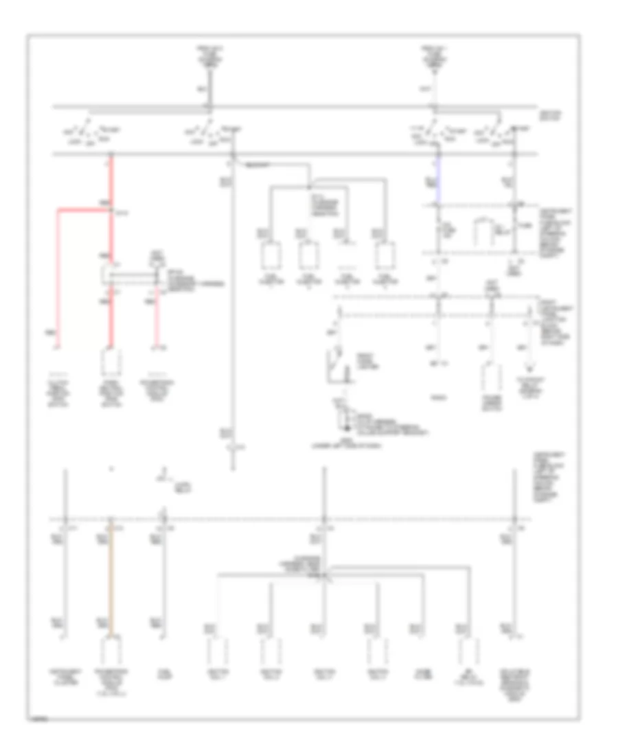 Power Distribution Wiring Diagram 4 of 4 for Pontiac Vibe GT 2004