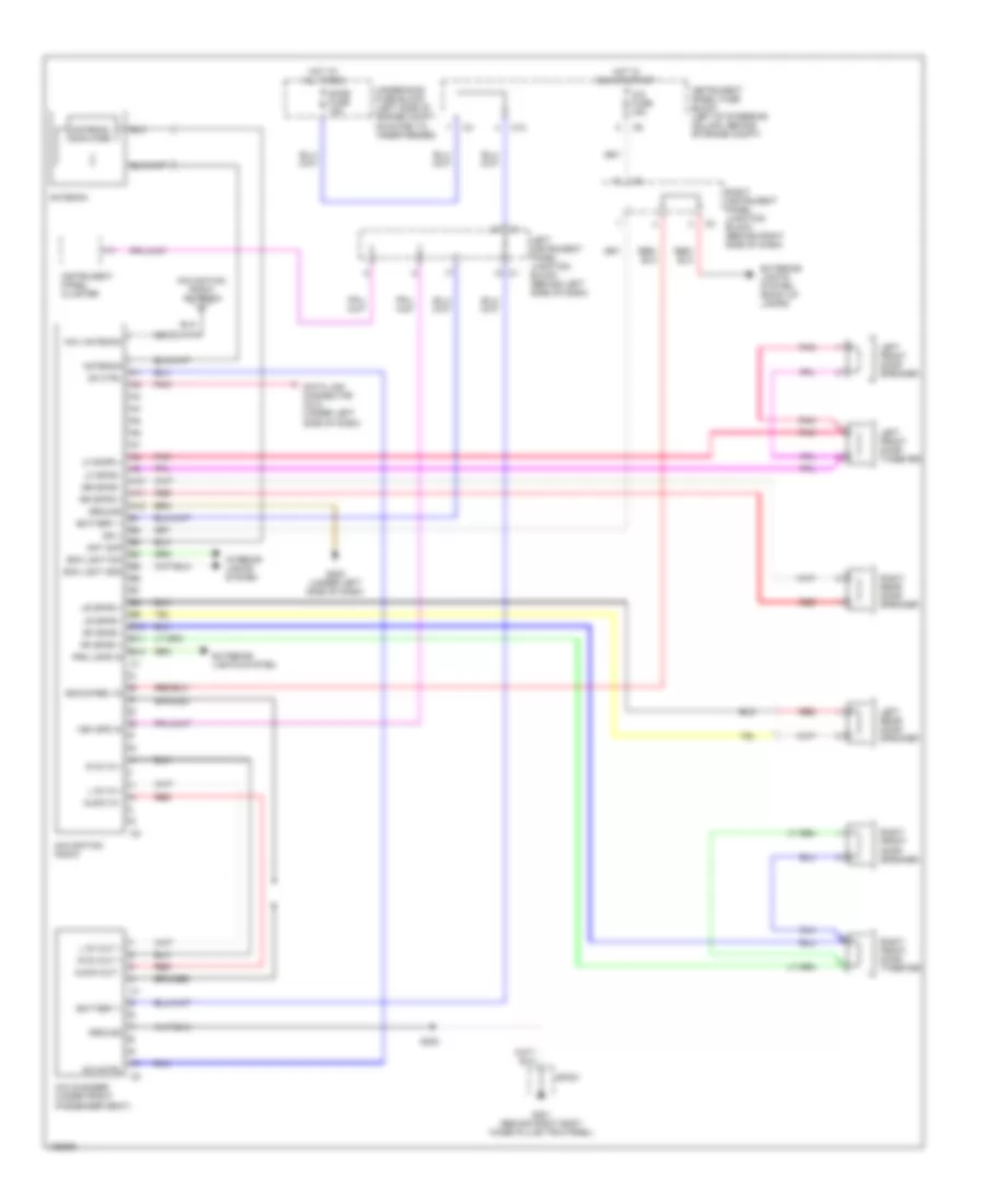 Radio Wiring Diagram, with Navigation for Pontiac Vibe GT 2004