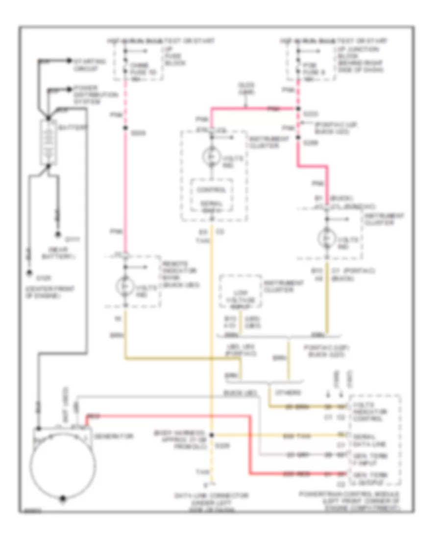 Charging Wiring Diagram for Pontiac Bonneville SLE 1998