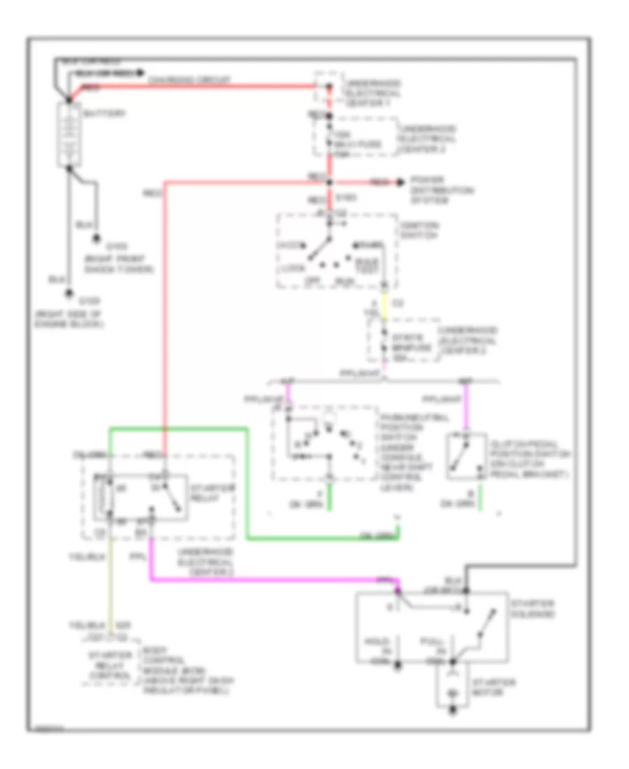 Starting Wiring Diagram for Pontiac Firebird 1998