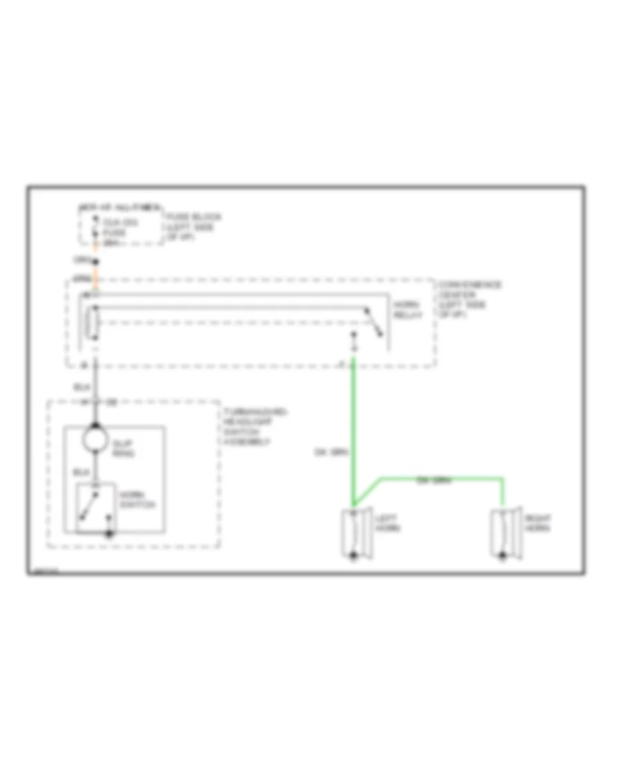 Horn Wiring Diagram for Pontiac Grand Am GT 1992