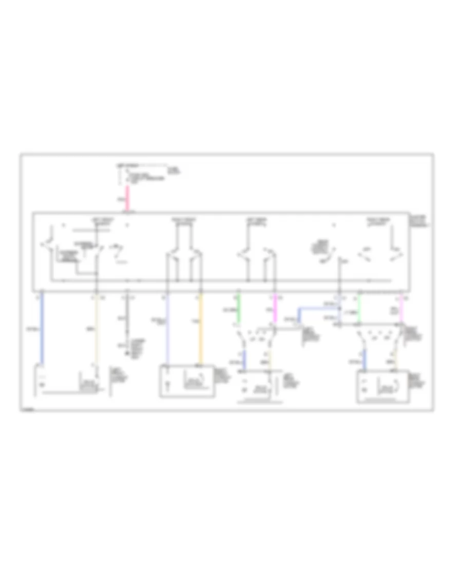 Power Windows Wiring Diagram 4 Door for Pontiac Grand Am GT 1992