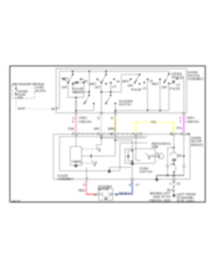 Interval Wiper Washer Wiring Diagram for Pontiac Grand Am GT 1992