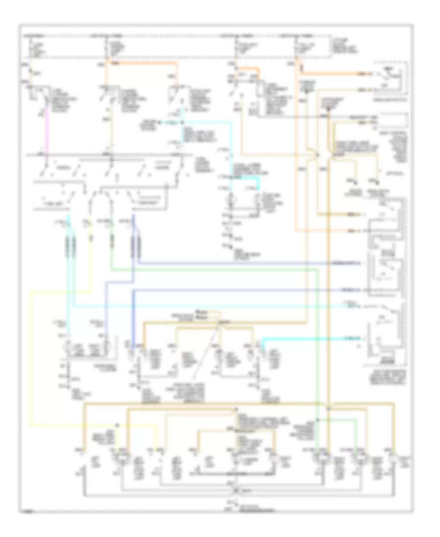 Exterior Lamps Wiring Diagram for Pontiac Firebird Trans Am 1998