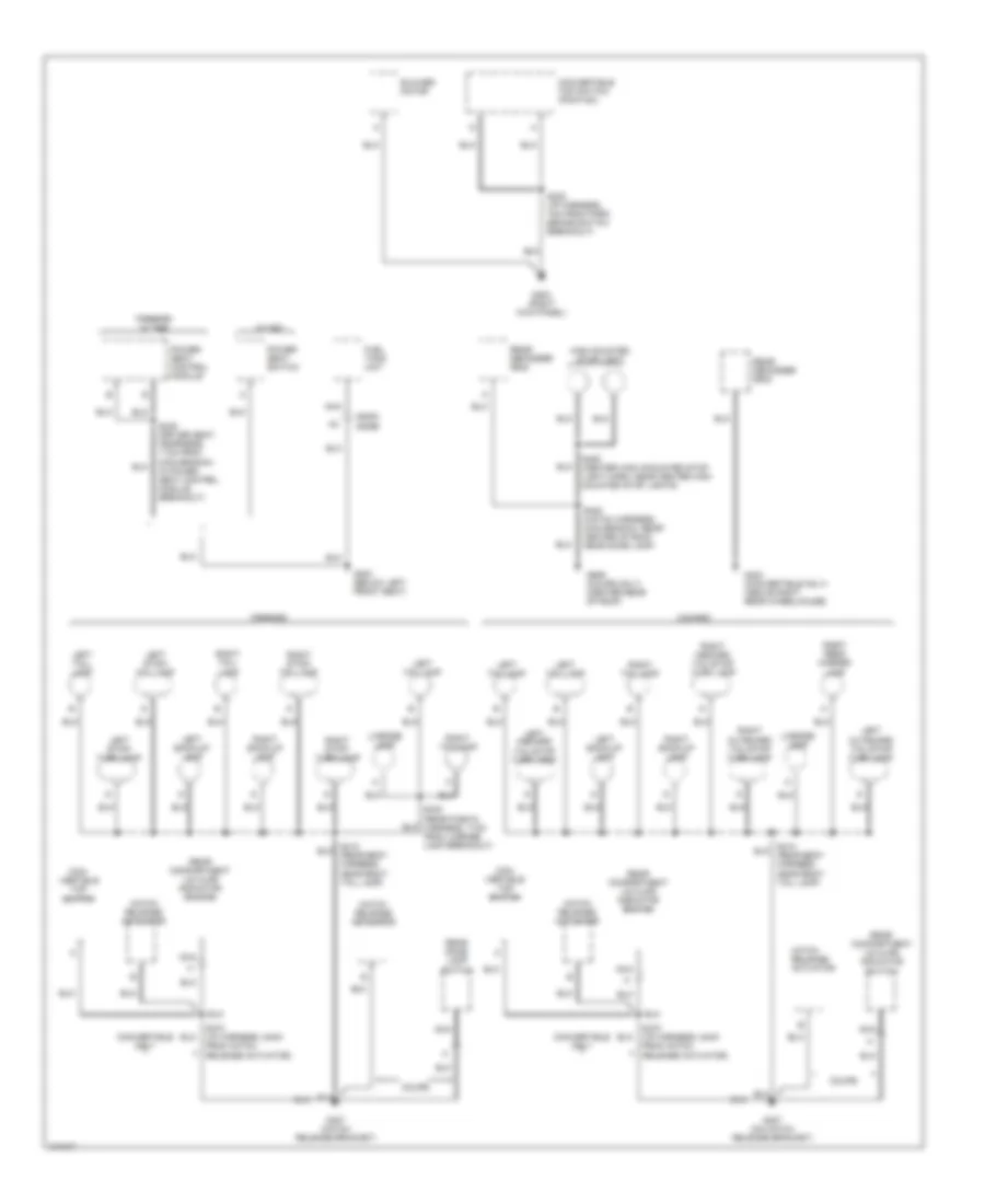 Ground Distribution Wiring Diagram 3 of 3 for Pontiac Firebird Trans Am 1998