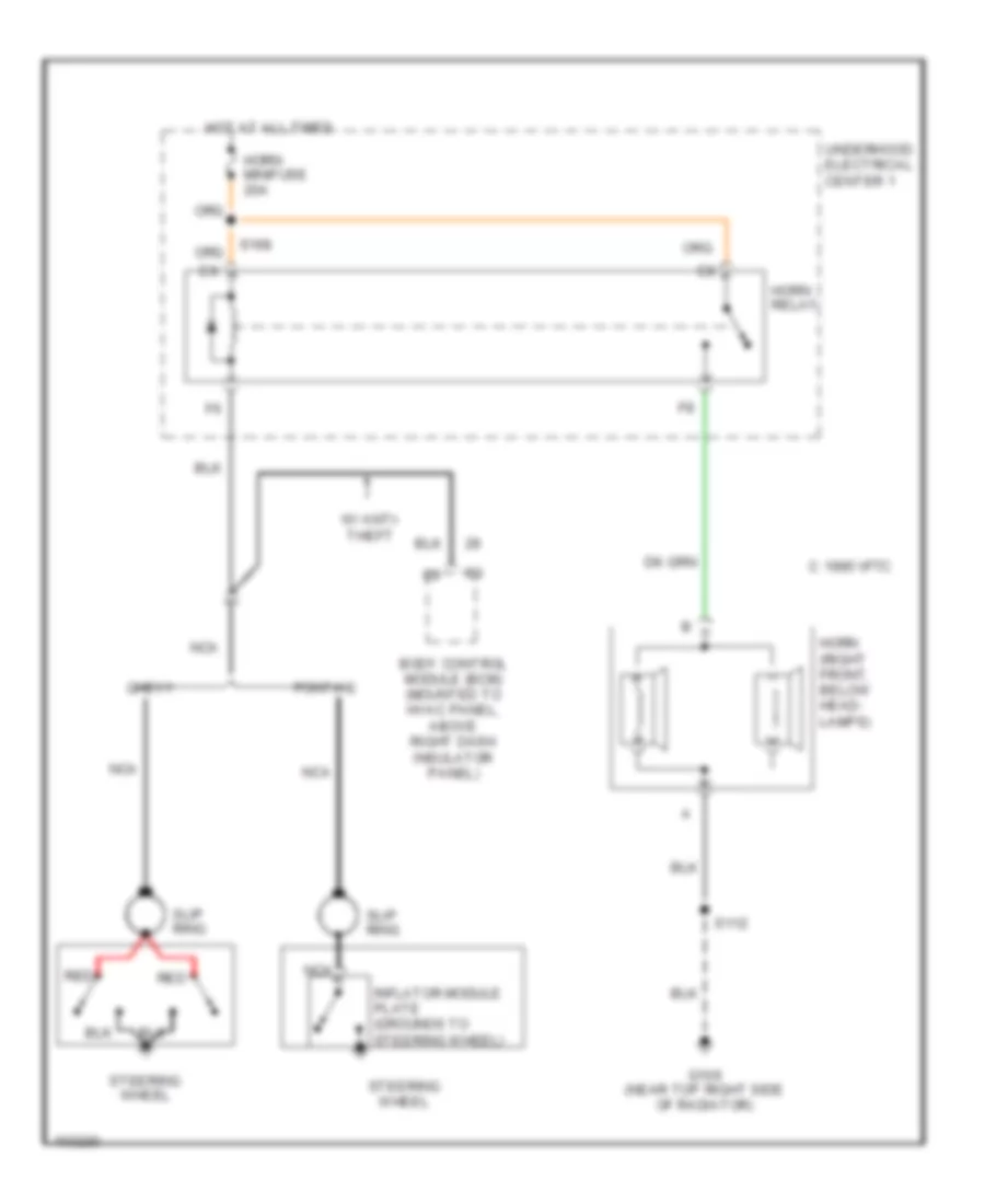 Horn Wiring Diagram for Pontiac Firebird Trans Am 1998