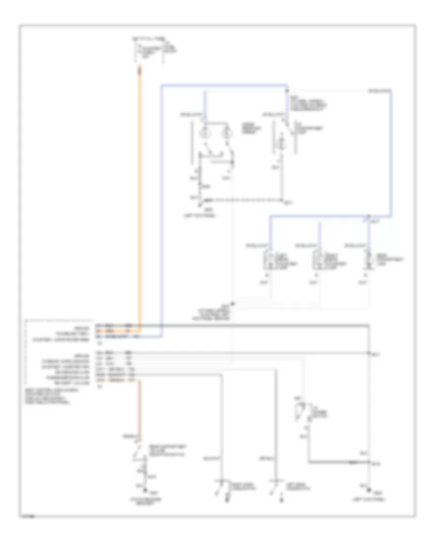 Courtesy Lamps Wiring Diagram Convertible for Pontiac Firebird Trans Am 1998