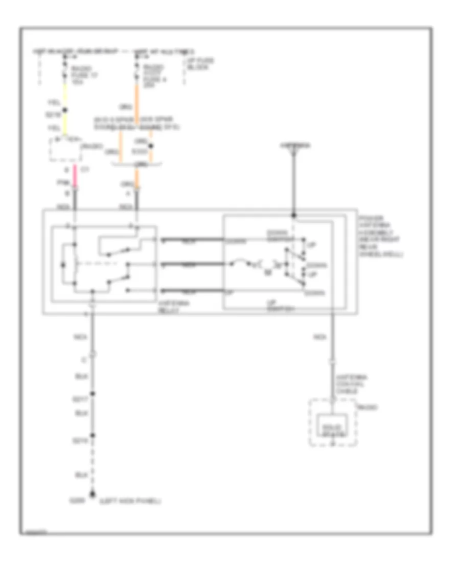 Power Antenna Wiring Diagram for Pontiac Firebird Trans Am 1998