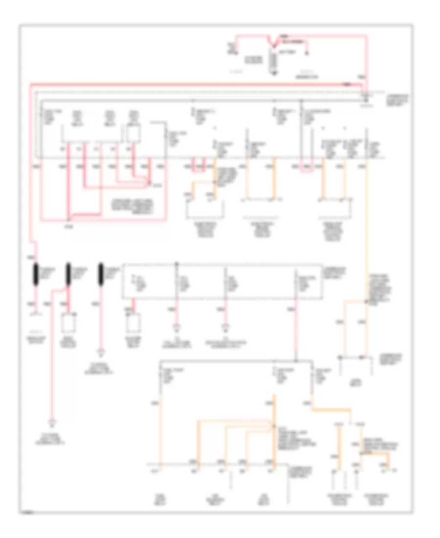 Power Distribution Wiring Diagram 1 of 4 for Pontiac Firebird Trans Am 1998