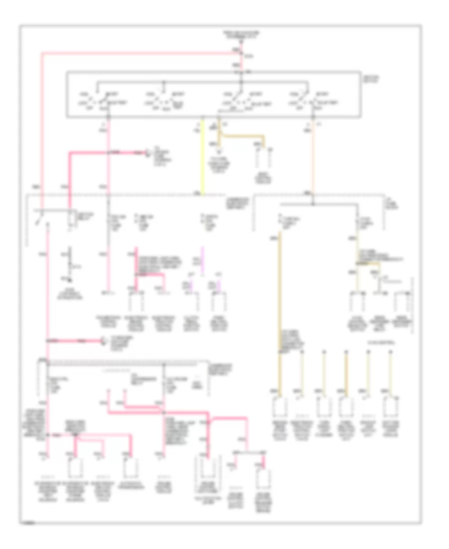 Power Distribution Wiring Diagram 2 of 4 for Pontiac Firebird Trans Am 1998