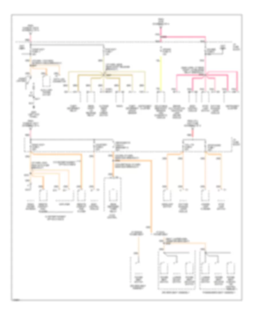 Power Distribution Wiring Diagram 3 of 4 for Pontiac Firebird Trans Am 1998