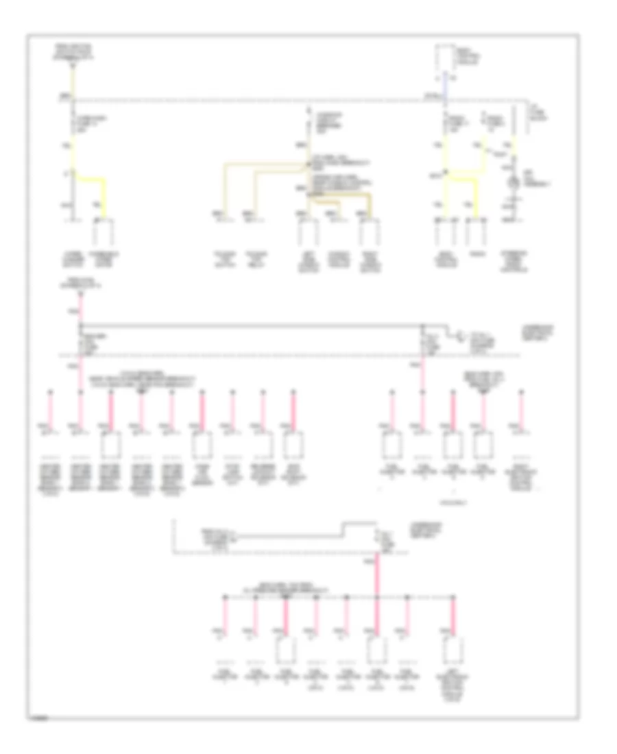 Power Distribution Wiring Diagram 4 of 4 for Pontiac Firebird Trans Am 1998