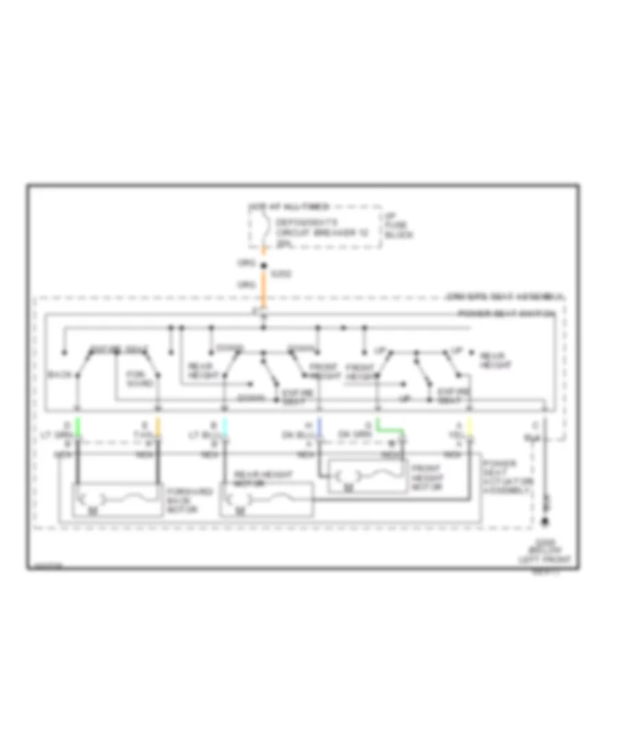 6 Way Power Seat Wiring Diagram for Pontiac Firebird Trans Am 1998