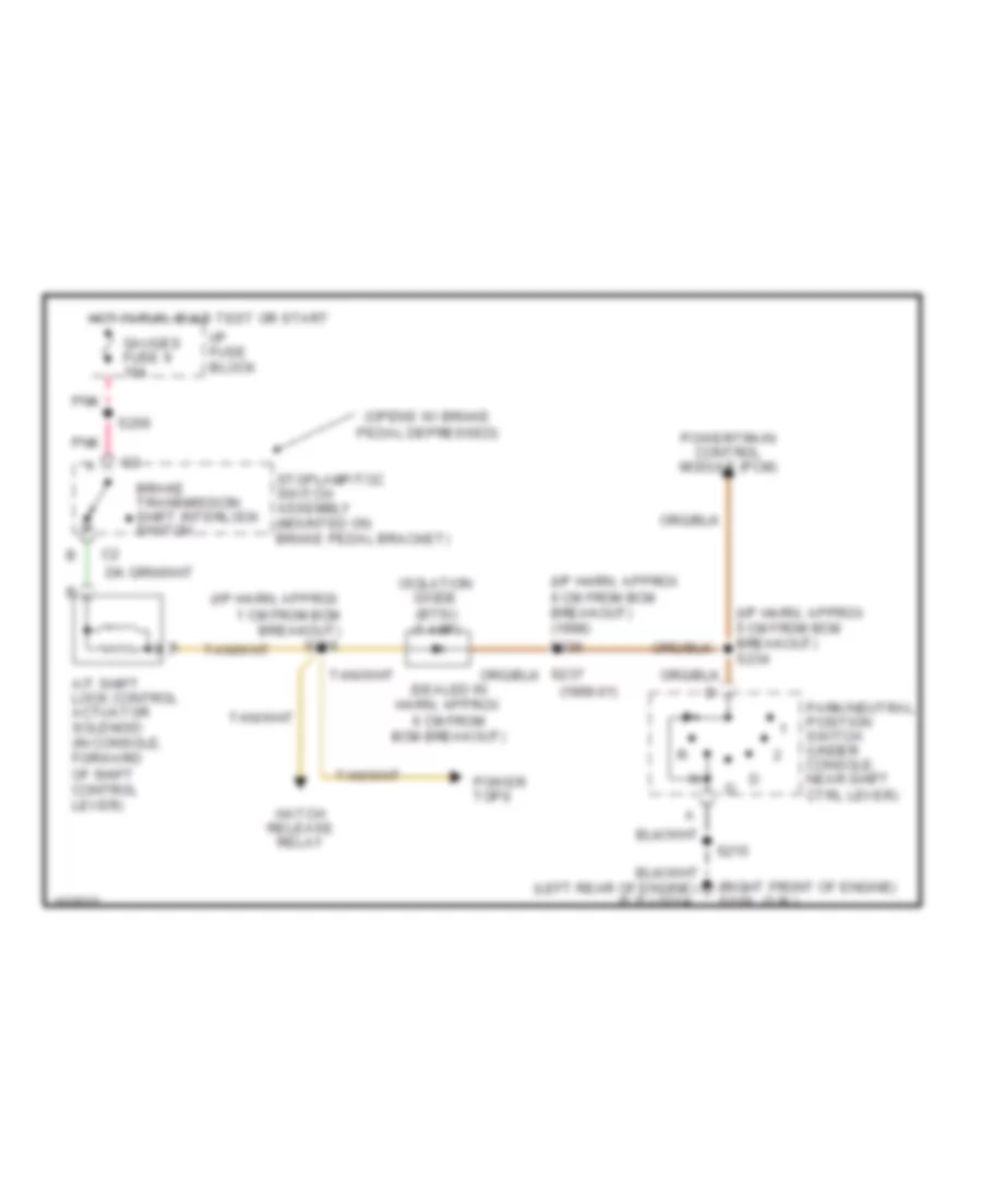 Shift Interlock Wiring Diagram for Pontiac Firebird Trans Am 1998