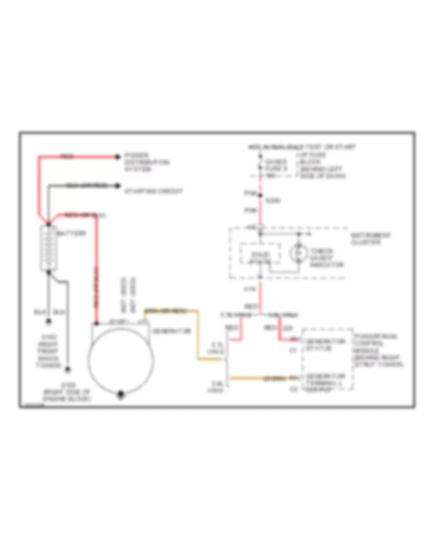 Charging Wiring Diagram for Pontiac Firebird Trans Am 1998