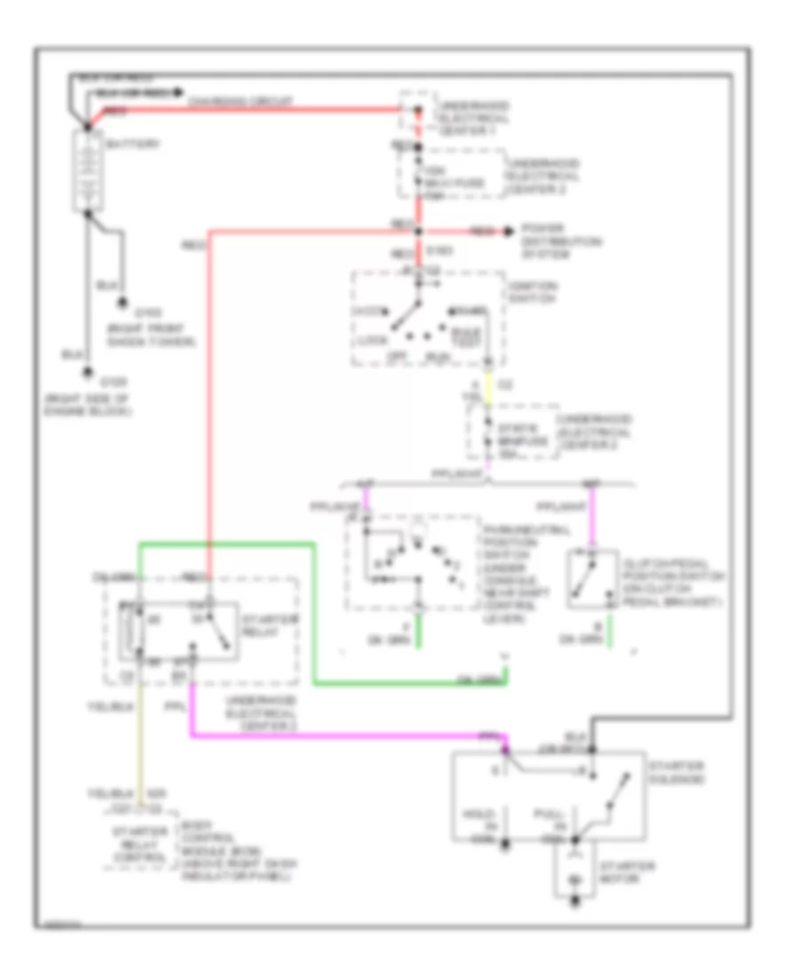 Starting Wiring Diagram for Pontiac Firebird Trans Am 1998