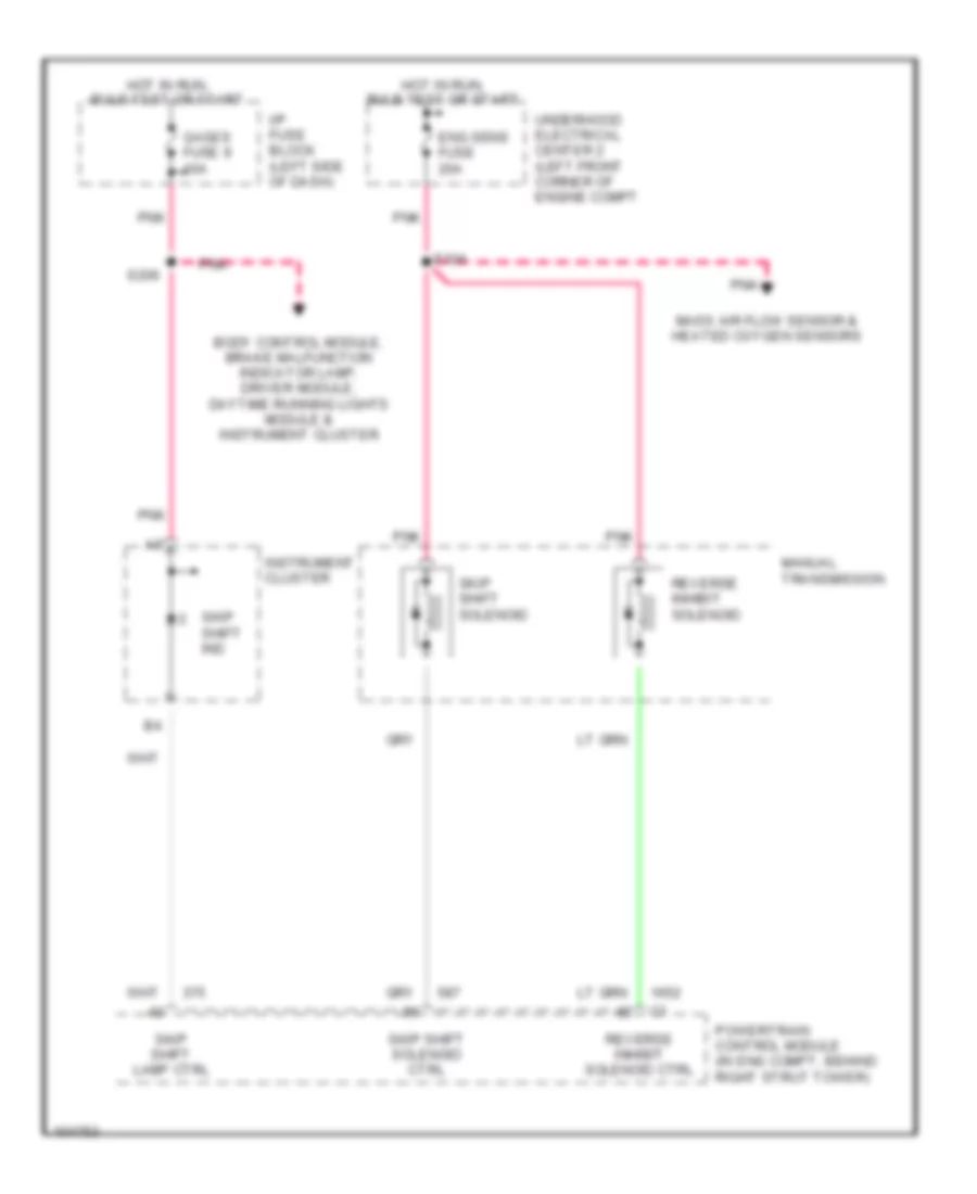 5 7L VIN G Transmission Wiring Diagram M T for Pontiac Firebird Trans Am 1998