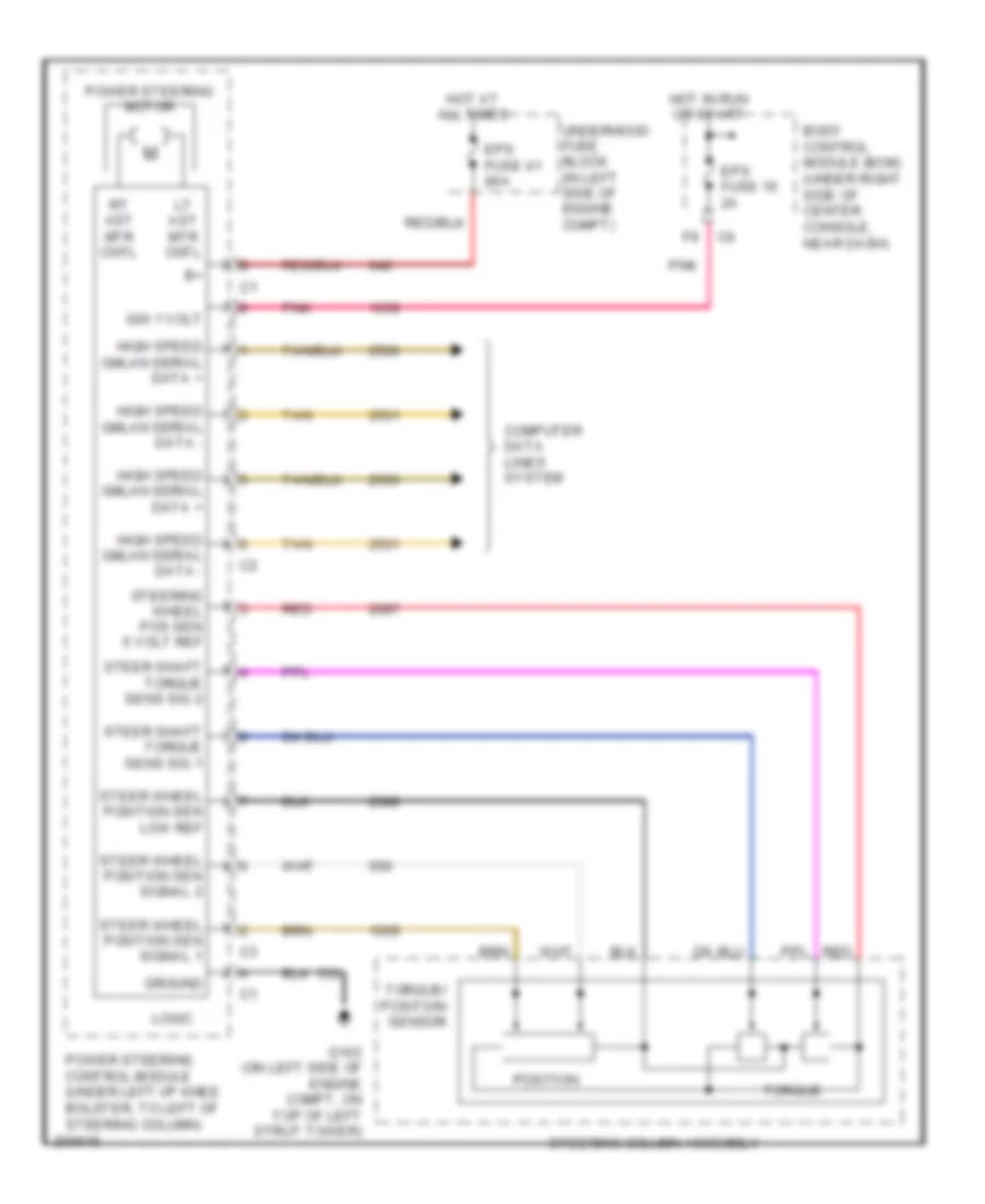 Electronic Power Steering Wiring Diagram for Pontiac G6 2005
